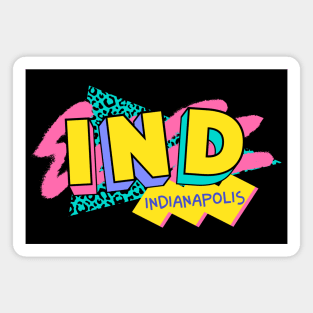 Retro 90s Indianapolis IND / Rad Memphis Style / 90s Vibes Magnet